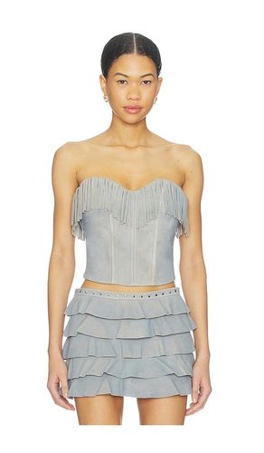 X REVOLVE Gianni Fringed Suede Bustier Top en . Taille L. Also en M, XL, XS - LAMARQUE - Modalova