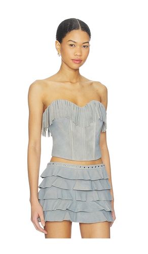 X REVOLVE Gianni Fringed Suede Bustier Top en . Taille L. Also en M, S, XL, XS - LAMARQUE - Modalova