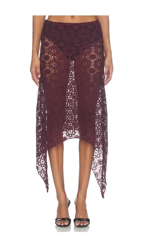 JUPE MIDI EN DENTELLE TROPHY en . Taille L. Also en M, S, XS, XXS - LIONESS - Modalova