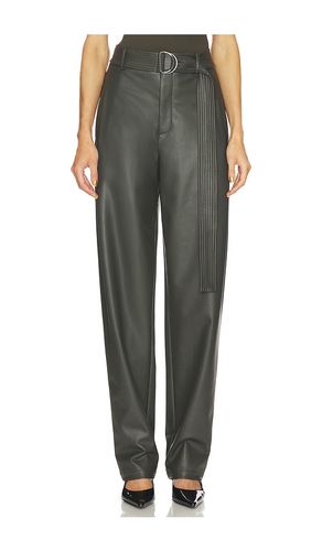 PANTALON FAUX LEATHER BELTED TAPERED en . Taille 0. Also en 2 - LaPointe - Modalova