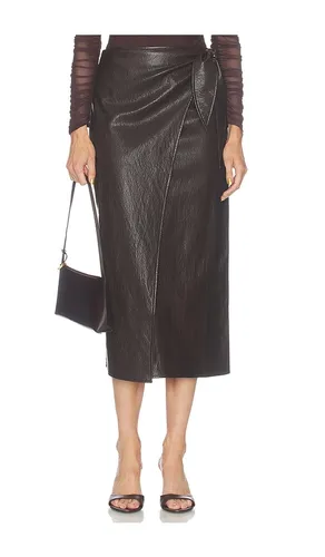 Vega Faux Leather Wrap Skirt en . Taille L. Also en XS - LNA - Modalova