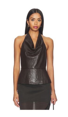 Jet Faux Leather Halter Top en . Taille L. Also en M, S, XS - LNA - Modalova