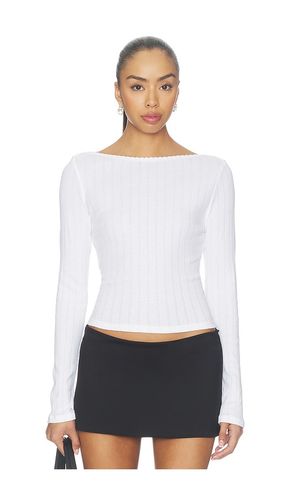 Pointelle Long Sleeve Bateau Top en . Taille L. Also en M, S, XL, XS - LESET - Modalova