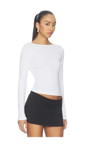 Pointelle Long Sleeve Bateau Top en . Taille L. Also en M, S, XL, XS - LESET - Modalova