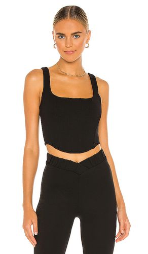 LPA Yvanna Embroidered Corset Top in Black