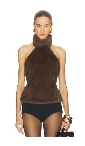 Maria Faux Fur Turtleneck Top en . Taille L. Also en - LPA - Modalova