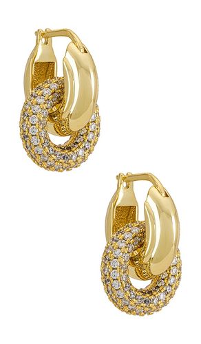 Pave Interlock Hoops in - Luv AJ - Modalova