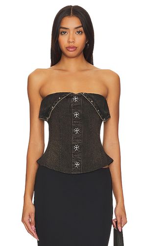Miaou Campbell Corset Top in Marmalade Toile