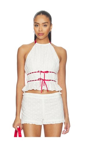 Alessia Embroidered Halter Top en . Taille L. Also en M, S, XL, XS, XXS - MAJORELLE - Modalova