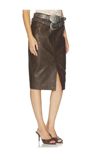 JUPE FAUX LEATHER PENCIL WITH DETACHABLE BELTS en . Taille 34/2. Also en 36/4, 38/6 - Markgong - Modalova