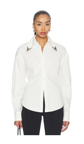 CHEMISE TIE-BACK WITH METALLIC POINTED COLLAR en . Taille 34/2. Also en 36/4, 40/8, 42/10 - Markgong - Modalova