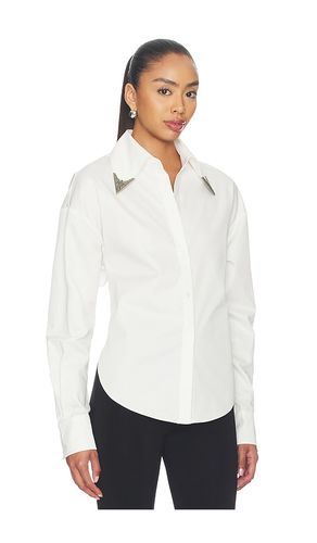 CHEMISE TIE-BACK WITH METALLIC POINTED COLLAR en . Taille 34/2. Also en 36/4, 40/8, 42/10 - Markgong - Modalova