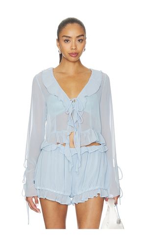 CHEMISE RUFFLE en . Taille L. Also en S, XS - Milkwhite - Modalova