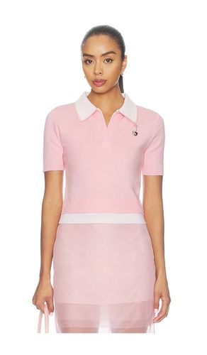 T-SHIRT DOUBLED HALF FRONT PLACKET KNIT en . Taille L. Also en S, XS - Monse - Modalova