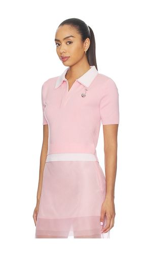 T-SHIRT DOUBLED HALF FRONT PLACKET KNIT en . Taille L. Also en S, XS - Monse - Modalova