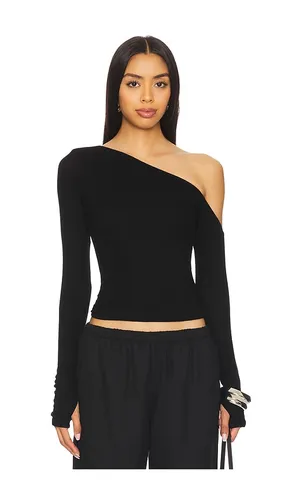 Magdaleno Long Sleeve Asymmetrical Fitted Cold Shoulder Top en . Taille L. Also en XL - Michael Lauren - Modalova