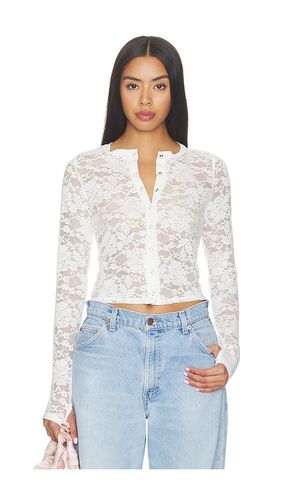 T-SHIRT DENTELLE MANCHES LONGUES ET BOUTONS-PRESSION VESCA en . Taille L. Also en M, S, XS - Michael Lauren - Modalova