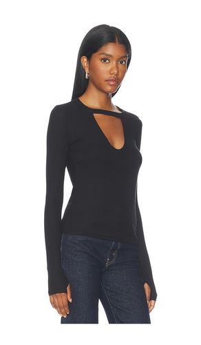 T-SHIRT AJUSTÉ À MANCHES LONGUES AVEC DÉCOUPE DOUBLE LIGNE KEPLIN en . Taille L. Also en M, S, XS - Michael Lauren - Modalova