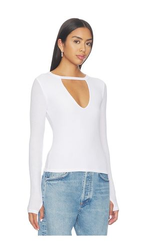 T-SHIRT AJUSTÉ À MANCHES LONGUES AVEC DÉCOUPE DOUBLE LIGNE KEPLIN en . Taille XS. Also en S, M, L, XL - Michael Lauren - Modalova