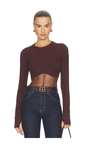 HAUT CORSET EN MESH CÔTELÉ DANTON en . Taille S. Also en XS, M, L, XL - Michael Lauren - Modalova