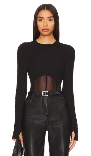 Danton Rib Mesh Corset Top in . Size L. Also in M, S, XL/1X, XS - Michael Lauren - Modalova
