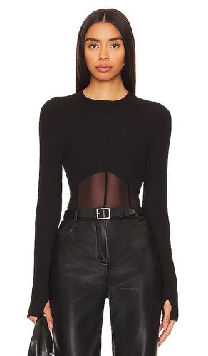 Danton Rib Mesh Corset Top in . Size M, S, XL/1X, XS, XXL/2X - Michael Lauren - Modalova