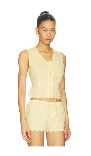 DÉBARDEUR FESTONNÉ X ELSA HOSK SCALLOPED VEST TOP en . Taille L. Also en M, S, XL, XS - Montce - Modalova