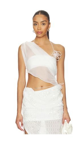 Asymmetric Beaded Chiffon Top en . Taille L. Also en M, S, XS - MARRKNULL - Modalova