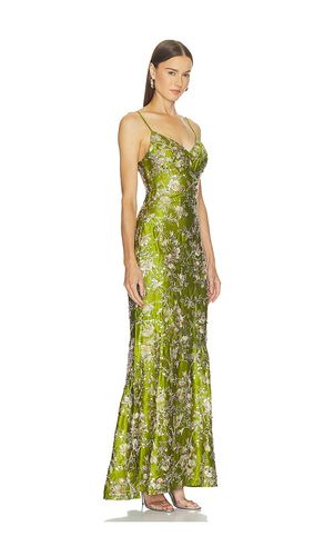 ROBE MAXI EN SATIN VERT en . Taille 2/XS. Also en 4/S, 6/SM, 8/M - Nadine Merabi - Modalova
