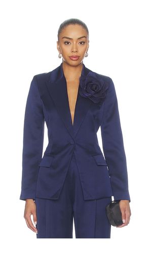 VESTE EN SATIN BLEU MARINE en . Taille 2/XS. Also en 4/S, 6/SM, 8/M, 10/L, 12/XL - Nadine Merabi - Modalova