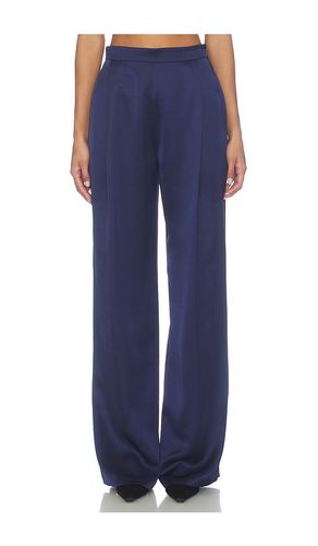 PANTALON JAMBES LARGES EN SATIN BLEU MARINE en . Taille 2/XS. Also en 4/S, 6/SM, 8/M - Nadine Merabi - Modalova