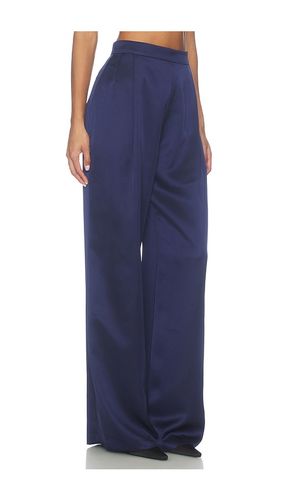 PANTALON JAMBES LARGES EN SATIN BLEU MARINE en . Taille 2/XS. Also en 4/S, 6/SM, 8/M - Nadine Merabi - Modalova