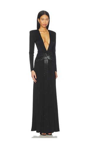 ROBE MAXI ORNÉE DE CRISTAUX AZURE en . Taille 36/4. Also en - ILKYAZ OZEL - Modalova