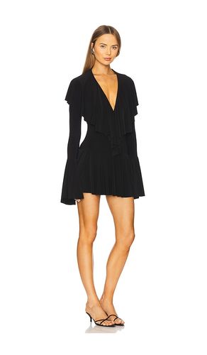 ROBE MINI À MANCHES LONGUES, VOLANTS ET DÉCOLLETÉ EN V PLONGEANT en . Taille M. Also en S - Norma Kamali - Modalova