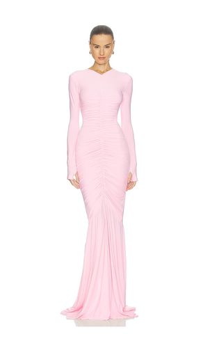 ROBE DE SOIRÉE LONG SLEEVE V NECK SHIRRED FRONT FISHTAIL en . Taille M. Also en S, XL, XS - Norma Kamali - Modalova