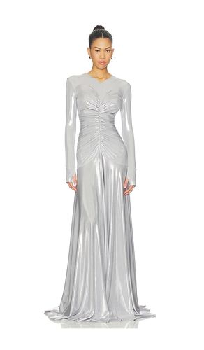 ROBE DE SOIRÉE LONG SLEEVE V NECK SHIRRED FRONT FLARED en , . Taille XXS. Also en XS, S, M, XL - Norma Kamali - Modalova