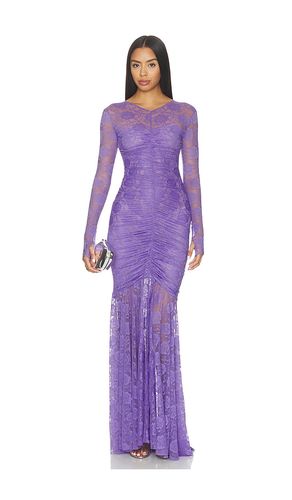 ROBE LONGUE FORME SIRÈNE À MANCHES LONGUES ET COL EN V en . Taille L. Also en - Norma Kamali - Modalova
