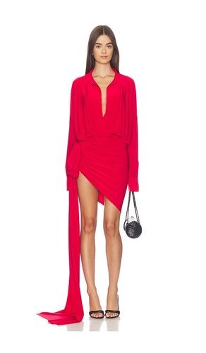 Oversized Shirt Side Drape Dress With Bow en . Taille S. Also en - Norma Kamali - Modalova