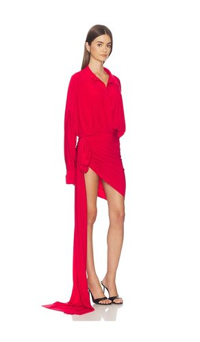 Oversized Shirt Side Drape Dress With Bow en . Taille S. Also en - Norma Kamali - Modalova