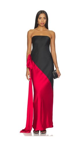 ROBE DE SOIRÉE BUSTIER EN BIAIS AVEC NŒUD SPLICED BIAS STRAPLESS GOWN WITH BOW en . Taille L. Also en M, S, XL, XS, XXS - Norma Kamali - Modalova