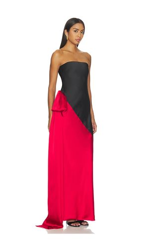 ROBE DE SOIRÉE BUSTIER EN BIAIS AVEC NŒUD SPLICED BIAS STRAPLESS GOWN WITH BOW en . Taille S. Also en XS - Norma Kamali - Modalova