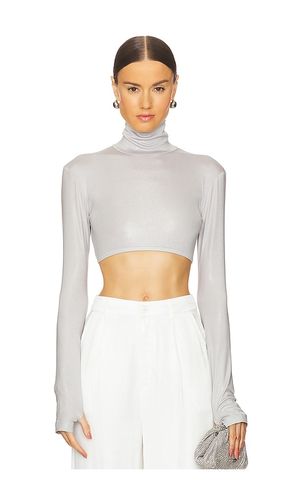 Cropped Slim Fit Long Sleeve Turtleneck Top in . Size XL, XS, XXS - Norma Kamali - Modalova