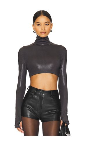 Cropped Slim Fit Long Sleeve Turtleneck Top in . Size M, S, XS, XXS - Norma Kamali - Modalova