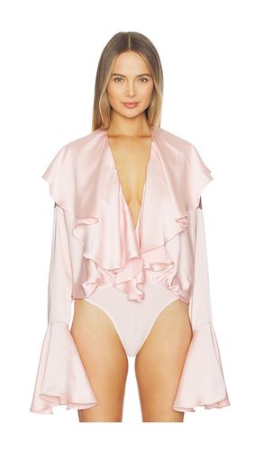 BODY LONG SLEEVE DEEP V RUFFLE en . Taille L. Also en M, XL, XS - Norma Kamali - Modalova