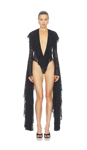 COMBINAISON BODY À MANCHES XL, DÉCOLLETÉ PLONGEANT ET VOLANTS en . Taille L. Also en M, S, XL, XS - Norma Kamali - Modalova