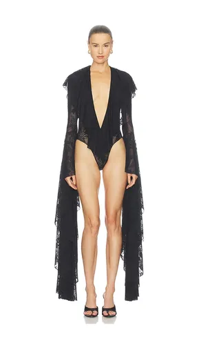 COMBINAISON BODY À MANCHES XL, DÉCOLLETÉ PLONGEANT ET VOLANTS en . Taille L. Also en M, XL - Norma Kamali - Modalova