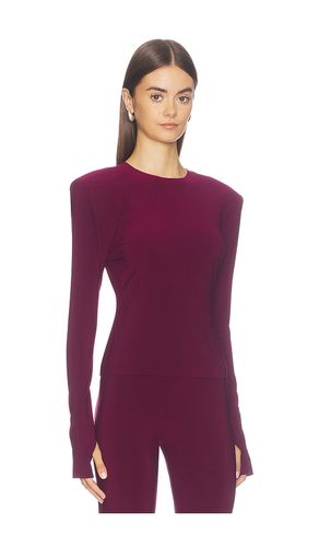 TOP RAS-DE-COU ÉPAULETTES ET MANCHES LONGUES en . Taille L. Also en M, S, XL, XS - Norma Kamali - Modalova