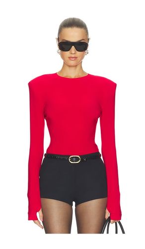 Shoulder Pad Long Sleeve Crew Top en . Taille L. Also en M, S, XS - Norma Kamali - Modalova