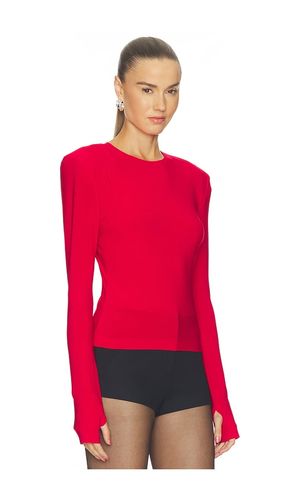 Shoulder Pad Long Sleeve Crew Top en . Taille L. Also en M, S, XS, XXS - Norma Kamali - Modalova