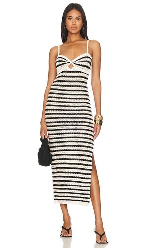 ROBE MIDI EN MAILLE DENTELLE AVEC DÉCOUPE ET TORSADE DEVANT ELORA in . Size L - NICHOLAS - Modalova